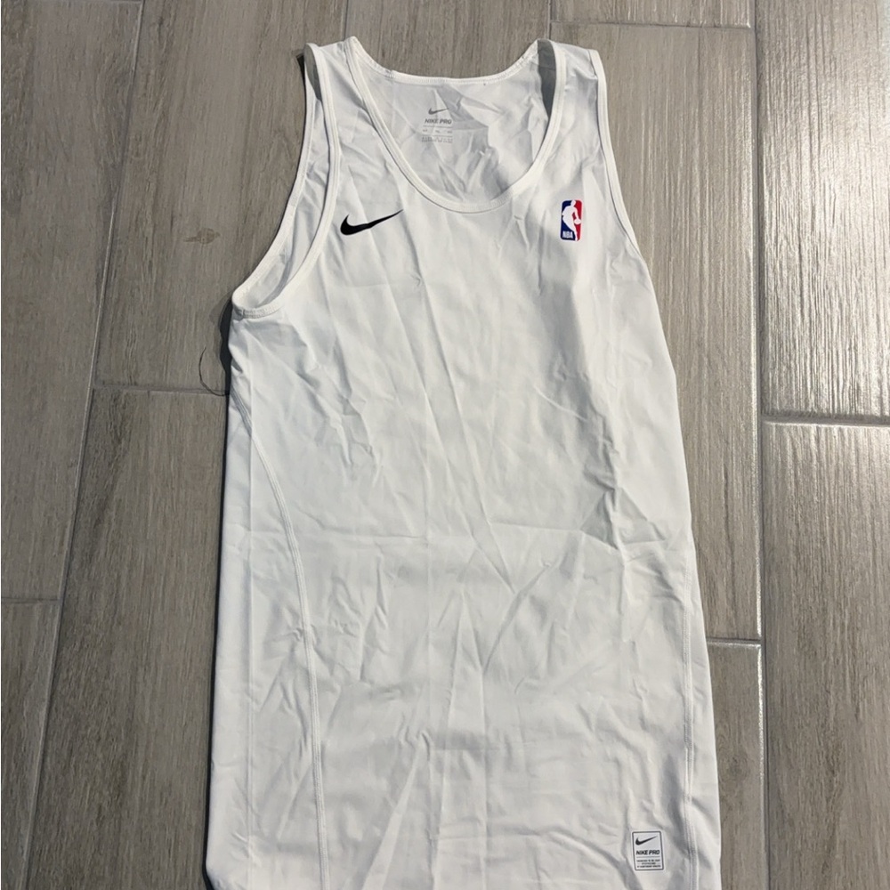 Nike White Tank Top with NBA Logo